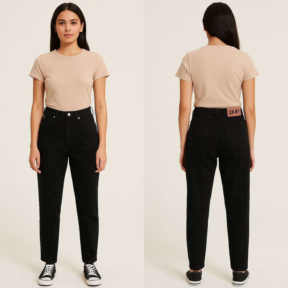 DKNY Vintage Black High Rise Stovepipe Jeans Sz. 10